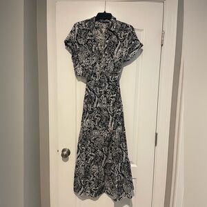 Zara Monochrome Paisley Maxi Dress